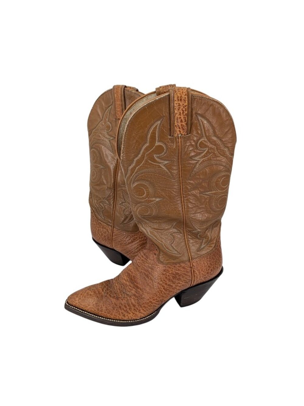 Vtg Hondo Boots Cowboy Western Boots Leather Rodeo Ranch Pointed Toe Men Size 8D